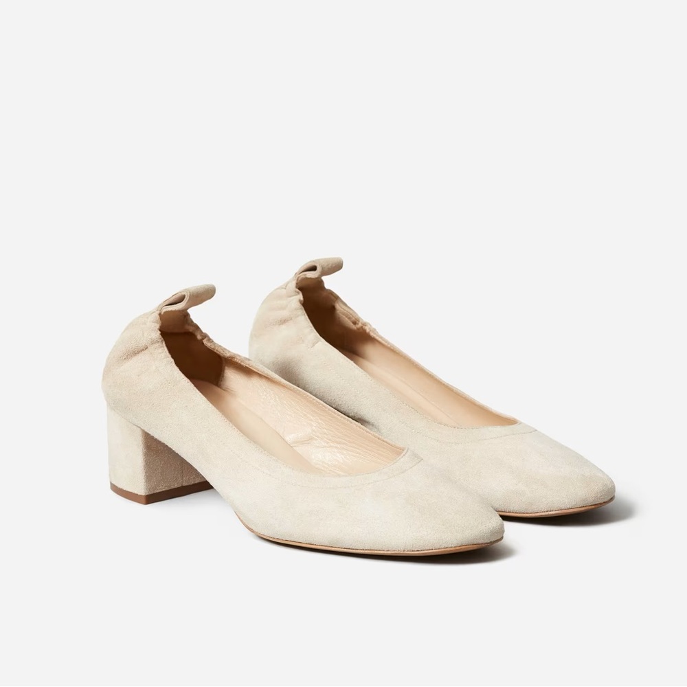 Everlane | Day Heel in Natural Suede 9